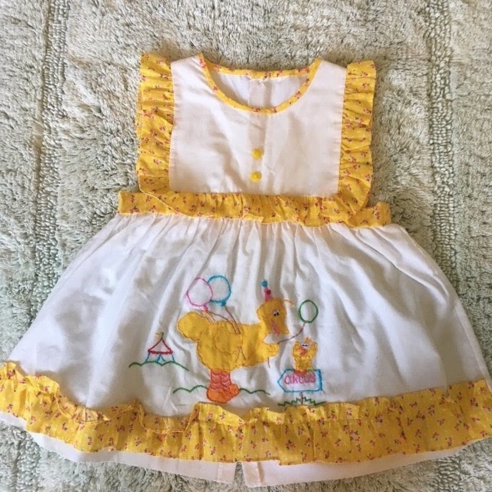 Big bird flower dress vintage